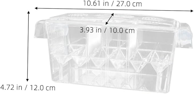 Acrylic Fish Breeding Tank Isolation Box with Suction Cups 1pcs Aquarium Incubator Hatching Box for Fish Tank Breeding and Aquatic Hatchery