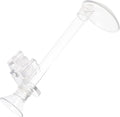 Aquarium Fish Feeder Tube with Acrylic Container, 15cm Wall-Mounted Shrimp Feeding Kit with Floating Ring and Cleaning Brush for Tank and Betta Supplies