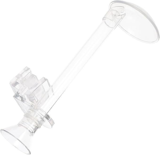 Aquarium Fish Feeder Tube with Acrylic Container, 15cm Wall-Mounted Shrimp Feeding Kit with Floating Ring and Cleaning Brush for Tank and Betta Supplies