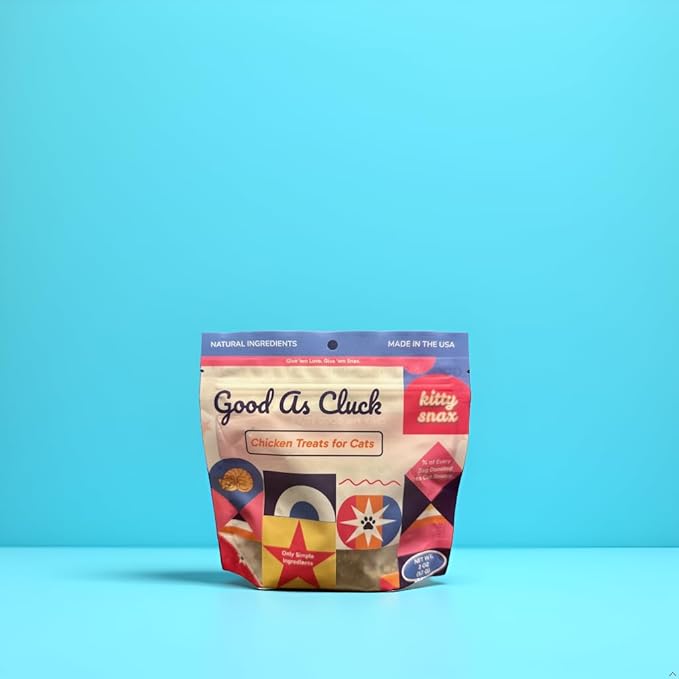 Kitty Snax Good As Cluck, Cat Treats, Chicken Flavor, All Life Stages, Crunch Small Treat, for Treat, All-Natural Ingredients