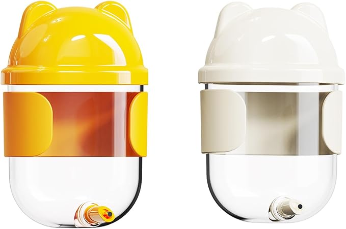 Bird Water Feeder with Gravities Pin Systems for Automatic Dispensing Parrots and Pet Bird Cage Watering Supply Easy Install Parrots Dispenser