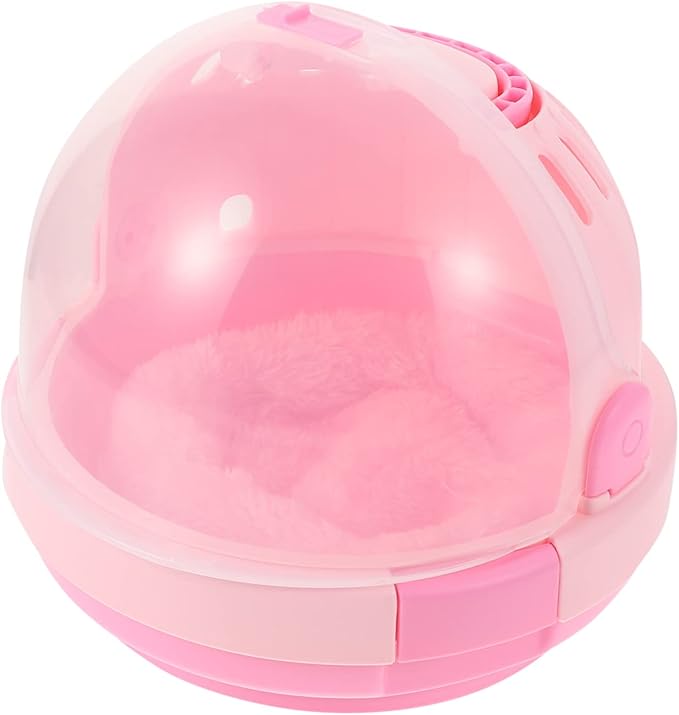 Mikikit Pink Bird Carrier Cage Nest Warmer for Birds Travel-Friendly Portable Cage