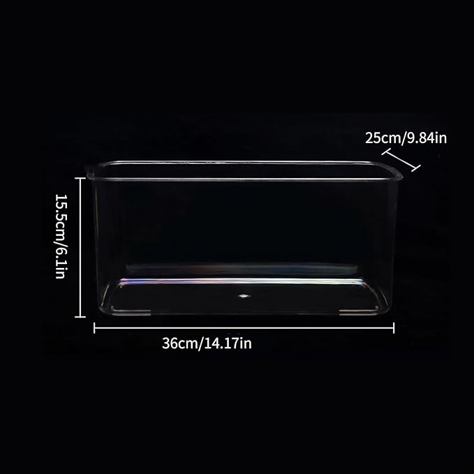 Transparent Acrylic Fish Tanks Large Capacity Aquarium for for Axolotls, Newts Clear Acrylic Aquarium Tanks, 36*25*15.5cm, as the pic show