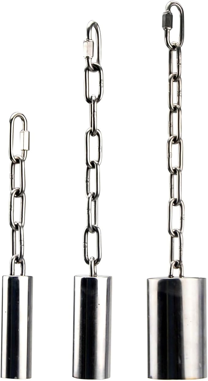 Super Bird Creations SB1241 Stainless Steel Tube Bells - Bird Cage Accessory for Sound Enrichment - Ideal for Parrots, Amazons, Greys, Cockatoos and Macaws (Small) - Made in The USA