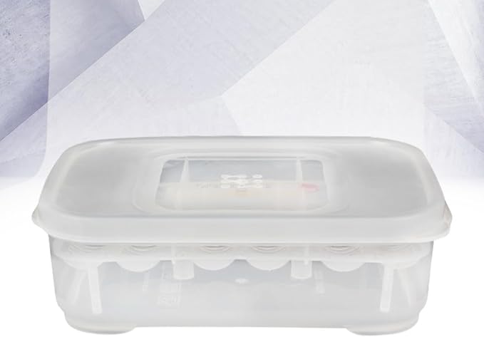 Angoily 3Pcs Transparent Reptile Egg Box Set with Thermometer for Snake and Lizard Egg Incubators 2.56X1.7X2.32 Inch Breeder Tray for Easy Observation and Cleaning
