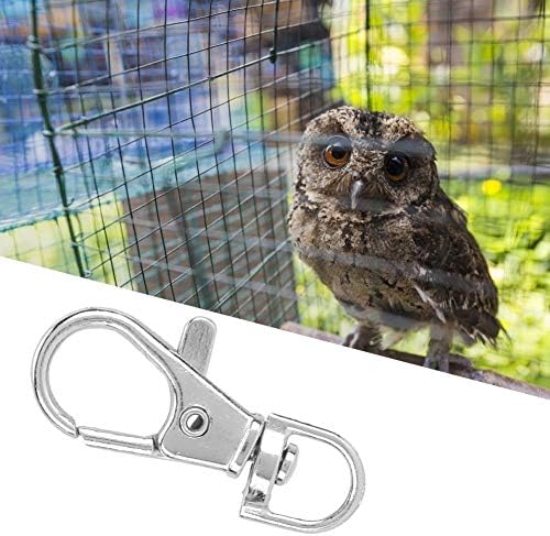 12 Pcs Pet Birds Foot Rings Cage Door Buckle Lock Claw Snap Hook Iron Anti-Escape Accessory for Pet Birds Small Animals