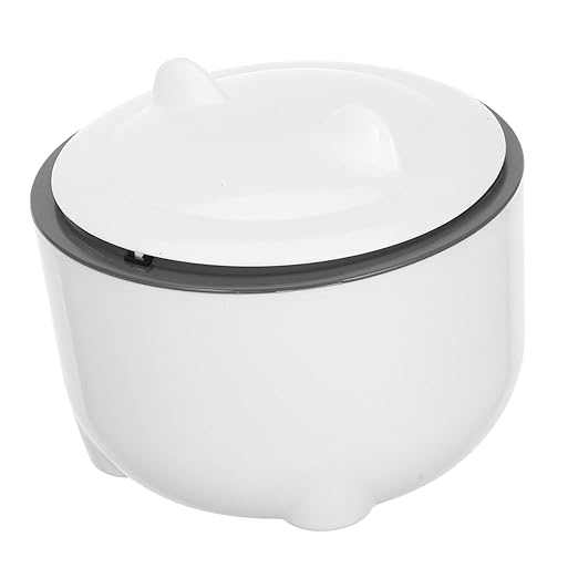 Sosoport Cartoon Style Cat Litter Trash Can Sealed Design One-Button Litter Box Lid Small Desk Waste Bin Pet Storage Container