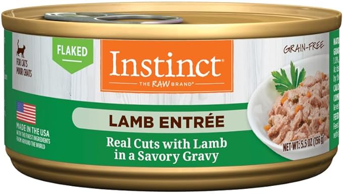 Instinct Flaked Entrée Wet Canned Cat Food - Lamb, 5.5 Ounce (Pack of 12)