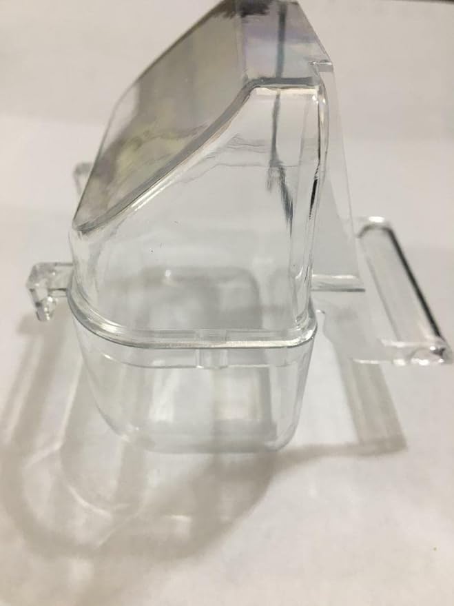 3 Bird Cage Hopper Parakeet Budgie Lovebird Parrotlet Feeders No Mess Closed Top Food Water Feeding Cups with Perch 3" Small Size 3 OZ Capacity