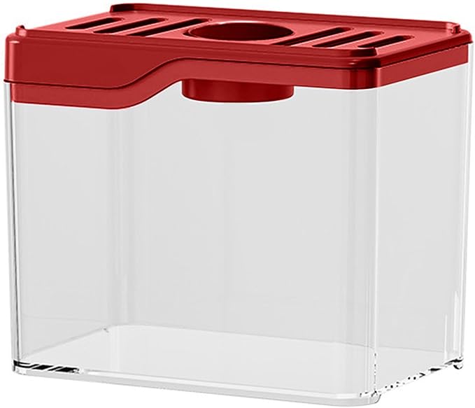 Small Fish Tank,Aquarium Breeding Box-Plastic Breeder Box for Fish Tank,Aquarium Starter Kit with LED Lighting for Baby Shrimp,Betta,Clownfish,Guppy,Lid Included(0.5 Gallons)