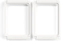 Jalove Dog Playpen, 24" Acrylic Plastic Pet Playpen with Door, Puppy Playpen, Indoor Dog Pen, Foldable, Customizable, White 2 PCS