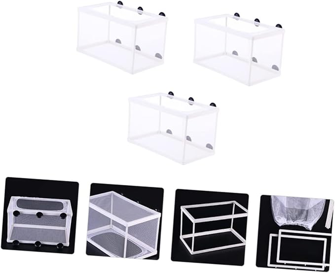 Large Fish Breeding Net with Suction Cups Hatchery Box for Fry Isolation Aquarium Divider Mesh Fish Breeding Divider for Tank Use