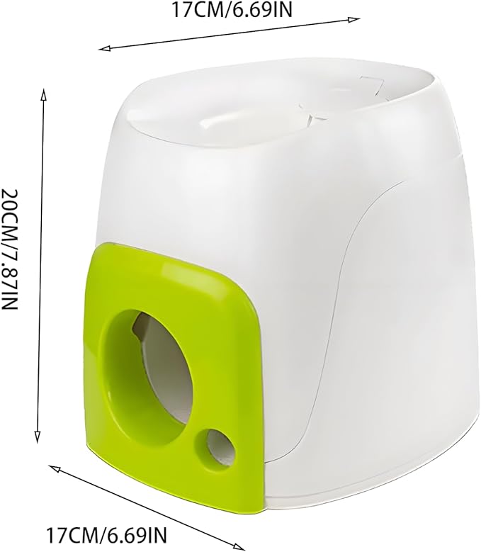 Automatic Tennis Ball Thrower, Dog Feeder and Launcher Toy Ball，Multipurpose Dog Launcher and Treat Dispenser, Automatic Tennis Toy with Rewards for Small and Medium Size Dogs