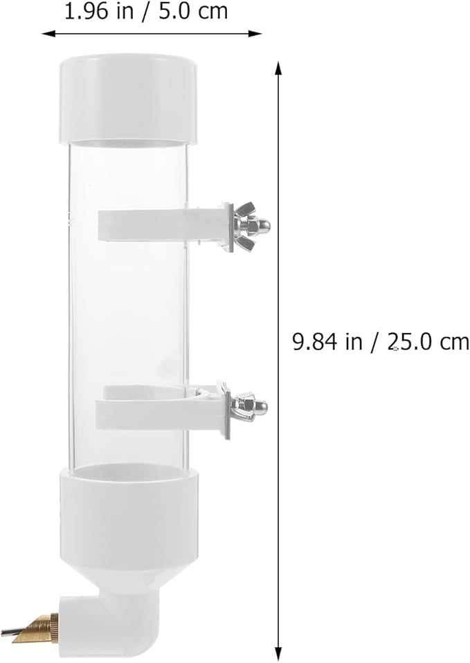 Balacoo Automatic Parrot Water Dispenser: Parakeet Water Bottle for Cage - Bird Drinker Bowl Fountain for Budgie Cockatiel Lovebirds Canary Finch, Bird Cage Accessories(White)