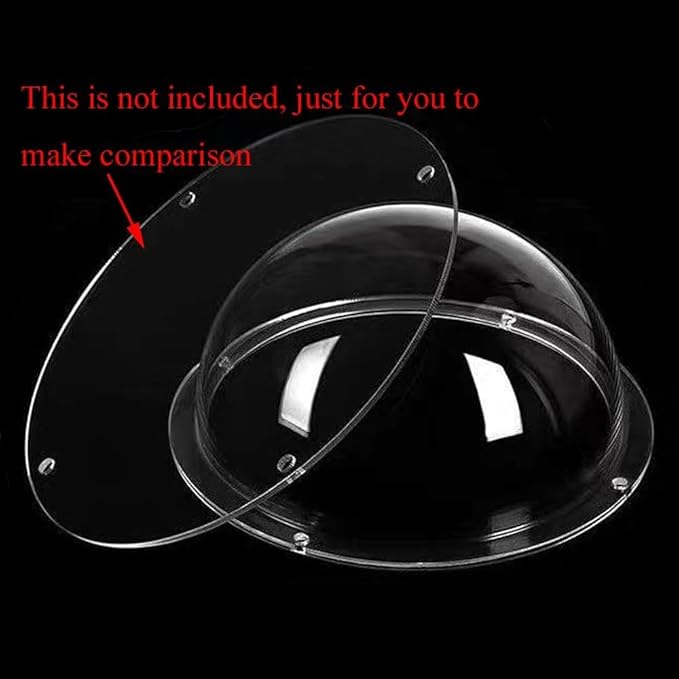 LOTOWELZON 2inch Acrylic Replacement Transparent Clear Camera Dome Cover Security Camera Housing Pet Dog Fence Window Skylight Window (ID50mm*H27mm/2 * 1in)