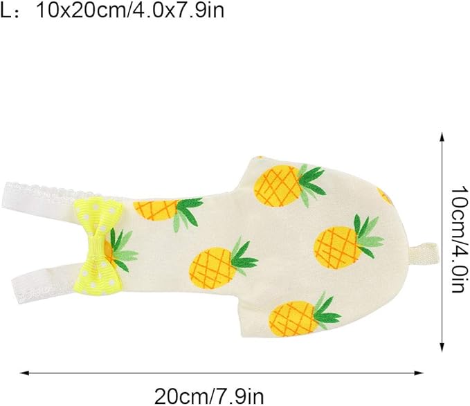 Pet Bird Diaper, Flying Costume Reusable Diapers Washable Parrot Bird Flight Suitable Clothes Parrot Nappy Cotton Pad for Pet Supplies(L Yellow)