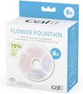 Catit Triple Action Replacement Original Water Fountain Filters, 6 Pack – Official Replacement Filters for Catit Cat Drinking Water Fountains