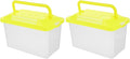FRCOLOR Portable Plastic Turtle Tank - Transparent Aquarium Carrier Box for Small Pets Ideal for Hamsters Lizards and Fish Easy to Feed and Clean