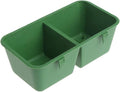 Bird Seed Food Feeding Cups Plastic Hanging Bowl for Poultry Parrot Pigeon Parakeet Budgie Cage (3.93inch-2 in 1)