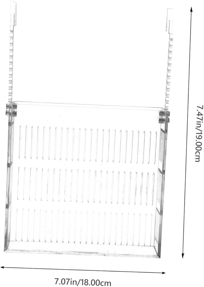 Acrylic Fish Breeding Box for Aquarium Live Pea Fish Tank Divider Incubator Hanging Hook
