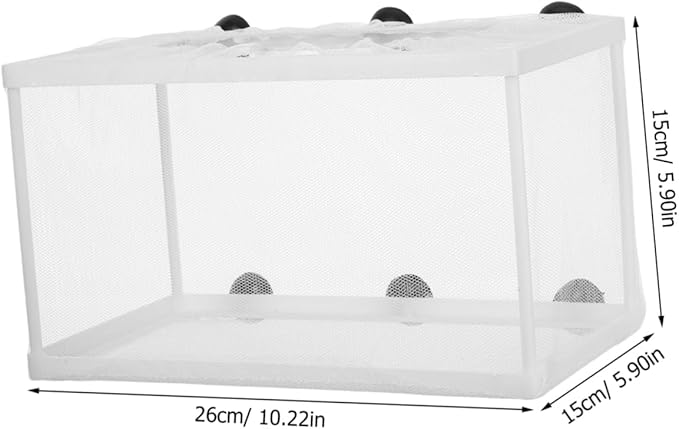 Large Size Aquarium Isolation Box Fish Breeding Tanks Net Fish Box Suction Cup