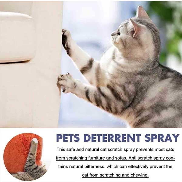 Purrshield Anti Cat Scratch Spray, Purrshield Cat Deterrent, Indoor and Outdoor Fast Acting Anti Scratch Pet Spray, for Pet Behavior Training & Afurniture Protecting. (3PCS)