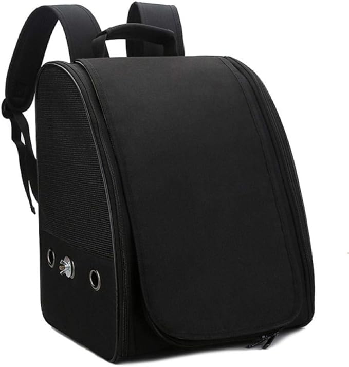 Bird Carriers Pet Parrot Backpack Bird Travel Carrier Outerdoor Breathable Hiking 1Pcs Black