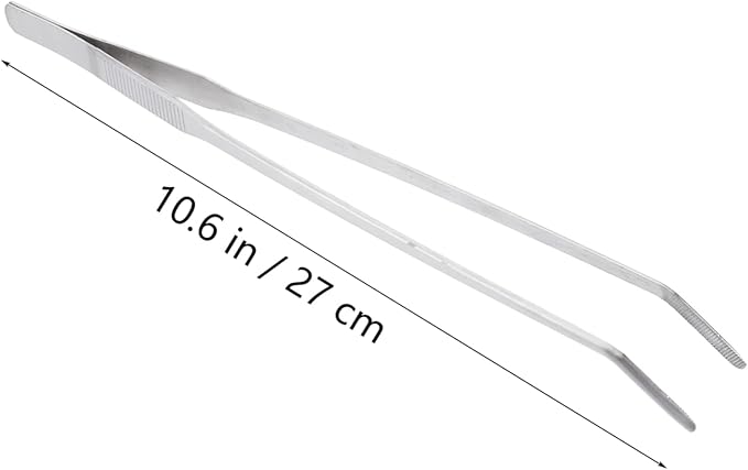 Stainless Steel Aquarium Plant Tweezers Elbow Tweezers for Fish Tank Decor Cleaning