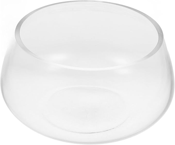 BESPORTBLE Thickened Round Glass Turtle Bowl Fish Tank 20l Simple Hydroponic Plant Aquarium Terrarium for Home Desktop Aquatic Pets