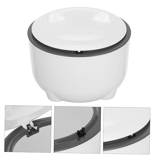 Totority 1set Enclosed Cat Litter Waste Container Sealed Lid and Trash Bags Convenient One-Button Small Trash Can for Pet Litter Storage Gray