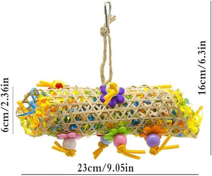 3 PCS Bird Chewing Toys Foraging Shredder Toy Parrot Cage Bird Loofah Hanging Toyfor Small Medium Parrots, Conures, Cockatiel, Budgies, Lovebird Parrotlet, and Bird Cage Accessorie