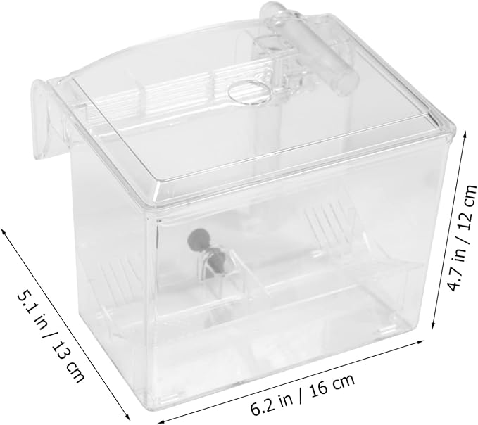 1pc Fish Breeding Isolation Box Pneumatic Design for Freshwater Tanks for Fish and Shrimp Aquarium Incubator for Healthy Hatching Environment