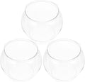 Alipis Desktop Fish Tank Small Round Fish Bowl 5.90X5.90X5.11In Clear Plastic Aquarium for Office Home Decor and