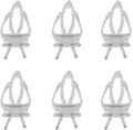 Birds Food Holder heyous 6pcs Bird Cage Food Holder Clips White Pet Parrot Fruit Vegtable Clips Cuttlefish Bone Feeder Device Pin Clamp Bird Cage Accessories