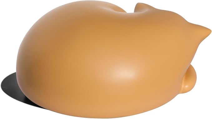Cat Urn, Orange Resin, Sleeping Kitty Pet Memorial Keepsake Funeral Urn for Cats Ashes, Up to 8kg, 7.87 x 7.87 x 3.15 inches