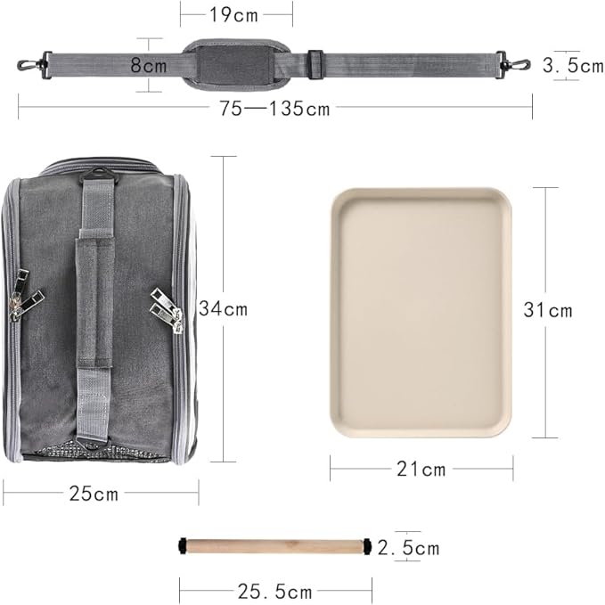 Bird Carrier Portable Parrot Parakeet Carrier Breathable Bird Travel Cage with Stand and Strap Outdoor Transparent Small Pet Carriers