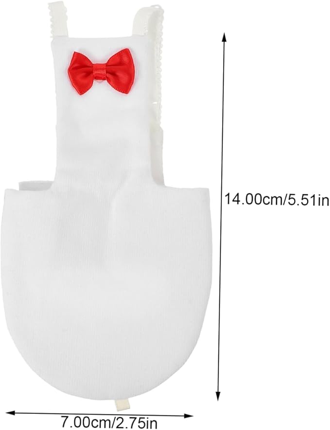 Yardwe Flight Bird Diaper Suit for Parrots Washable Nappy for Cockatiels Parakeets and Pigeons Soft Material Eye-catching Design White