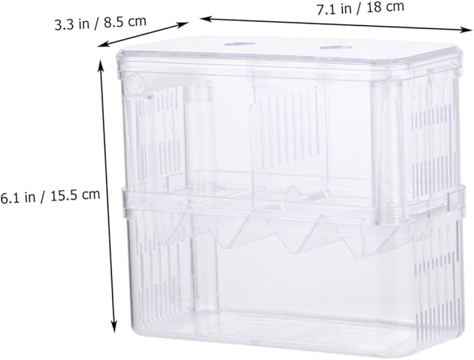 Housoutil Fish Breeding Tank Hatching Box Betta Fish Habitat Box for Aquarium Easy to Clean