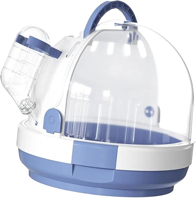 Parrot Travel Cage Bird Cage,Breathable,Portable,Hamster Carrier Cage,Small Animal Carry Case for Lovebirds Hedgehog Travel, Blue