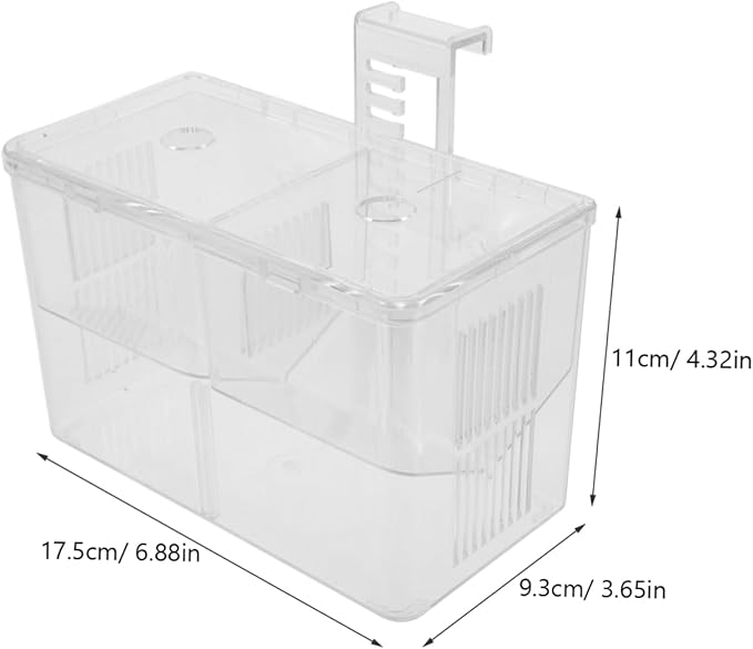 Toyvian Aquarium Fish Breeding Box Isolation Incubator for Fish Tank with Mesh Divider Easy to Install Hatchery for Fry Shrimp and Nursery