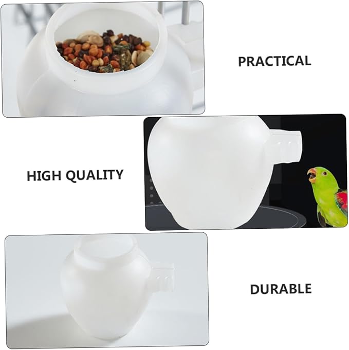 15pcs Plastic Bird Food Box with Clips, Splash-Proof Parrot Feeder Bowls for Cage, Pet Bird Feeding and Watering Supplies