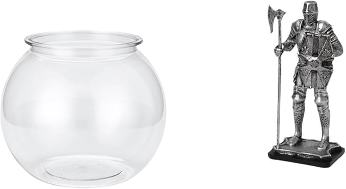 Transparent Small Fish Tank Vase Tabletop Ornament Aquarium Bowl for Office Entryway Bedroom Home Decor Housewarming Gift Plants