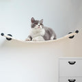 Cat Hammock Wall Mounted, 35.43 x 12.99 inch Wall Mounted Cat Shelves, Metal Brackets cat Beds for Sleeping, Playing, Climbing and Resting Stabilized Wall Furniture for Large Cats or Kitty