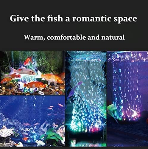 4.92 inch 12 LEDs Fish Tank Light, Bubbler Stone, LED Aquarium Lights, Air Stone Disk, Submersible Fish Tank Aquarium Decorations Accessories, Underwater Round Small Bubbles Lamp for air Pump