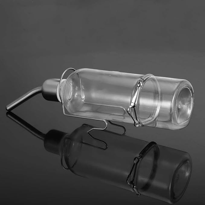 Automatic Pet Parrot Water Feeder, Pet Bird Water Feeding Bottle Dispenser with Stainless Steel Ball Nipple Cage Accessories(S)