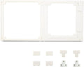 FlexiSpace 1 Door + 1 Panel PARTITION/Expansion KIT, Customizable Height & Space Clear Acrylic Dog playpen Indoor, The ONLY Play Pen That Grows with Your Pets (White, 24" H, 1 Gate+1 Panel)