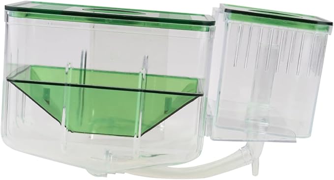 BESTonZON Isolated Acrylic Fish Breeding Tank Aquarium Incubator Box for Protecting Eggs Fry and Shrimp Transparent Self Guided Hatching Case for Home Aquariums