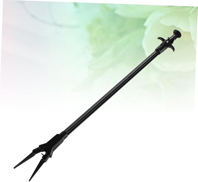 Housoutil 2pcs Fish Tank Cleaning Aquarium Plant Pruning Clamp 50cm Claw Lock Telescopic Non-slip Lightweight Easy to Grip Plastic