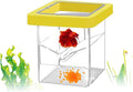 Fish Breeding Tank,Breeder Box for Fish Tank,Isolation Breeding Box with Layered Design,Adsorption and Suspension,Yellow