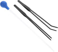 Mipcase 2sets Coral Aquatic Tweezers Clip for Fish Tank Cleaning and Feeding Aquarium Tools Pipette Dropper for Aquatic Waste Removal and